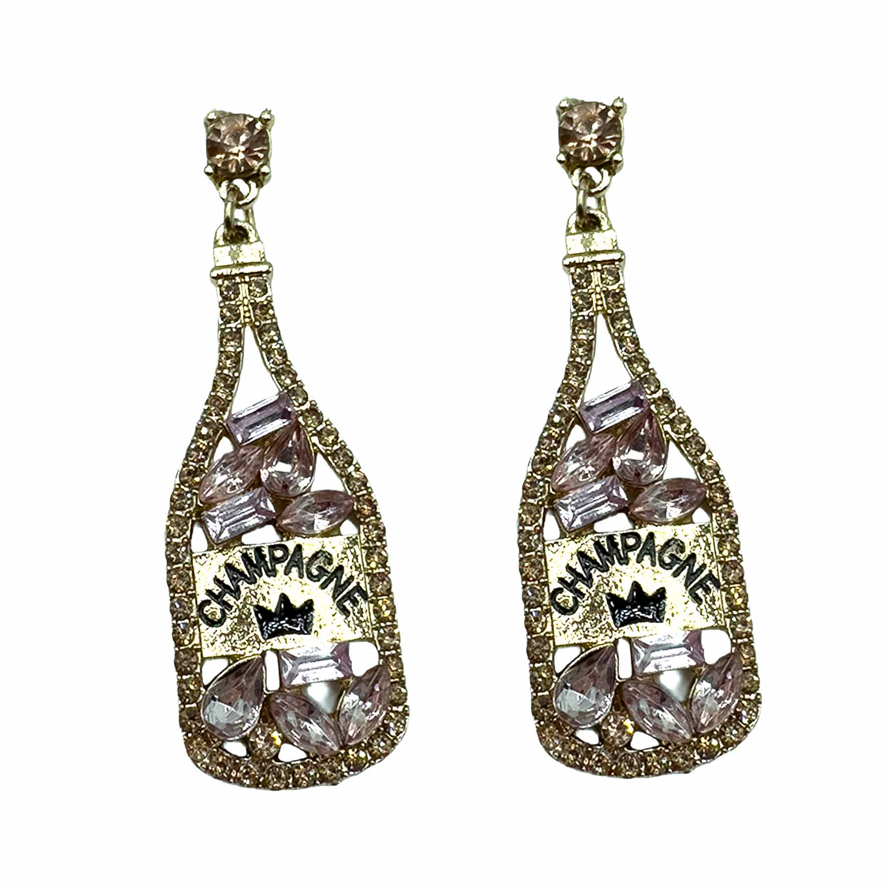 Palestro Milano Orecchini Gold Pink Bollicine di champagne