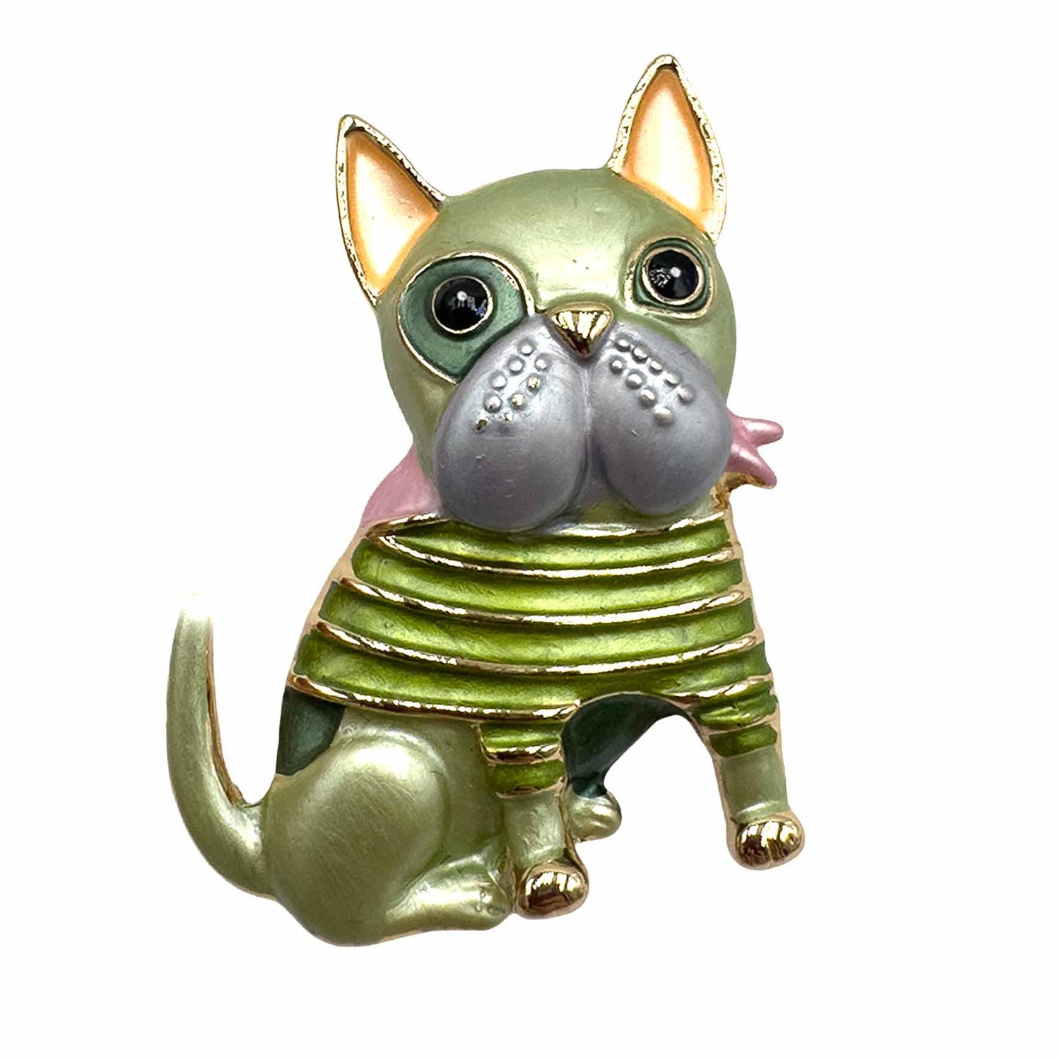 Palestro Milano Spille e spillette Verde Bulldog Francese (Magnete)