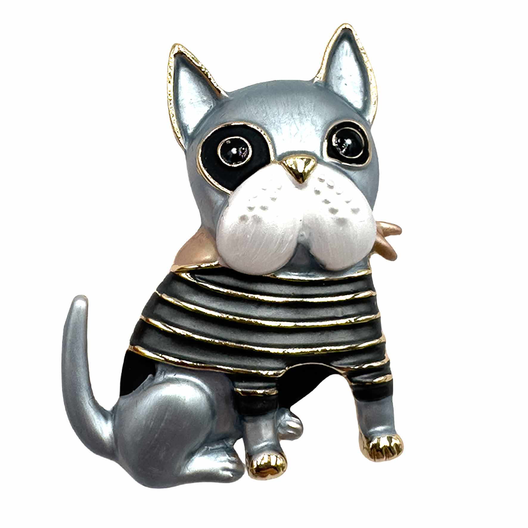 Palestro Milano Spille e spillette Grigio Bulldog Francese (Magnete)