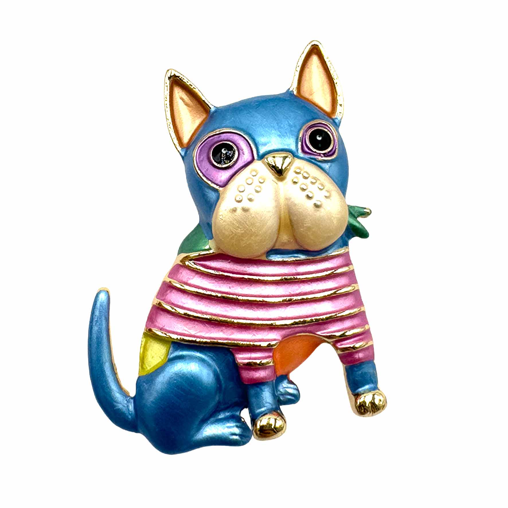Palestro Milano Spille e spillette Celeste/Fucsia Bulldog Francese (Magnete)
