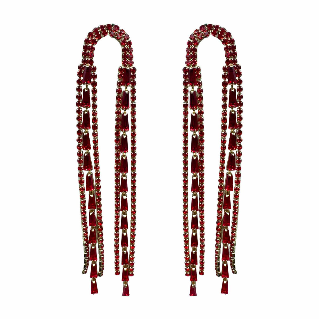 Palestro Milano Orecchini Gold - Rosso Cascata &amp; Arco