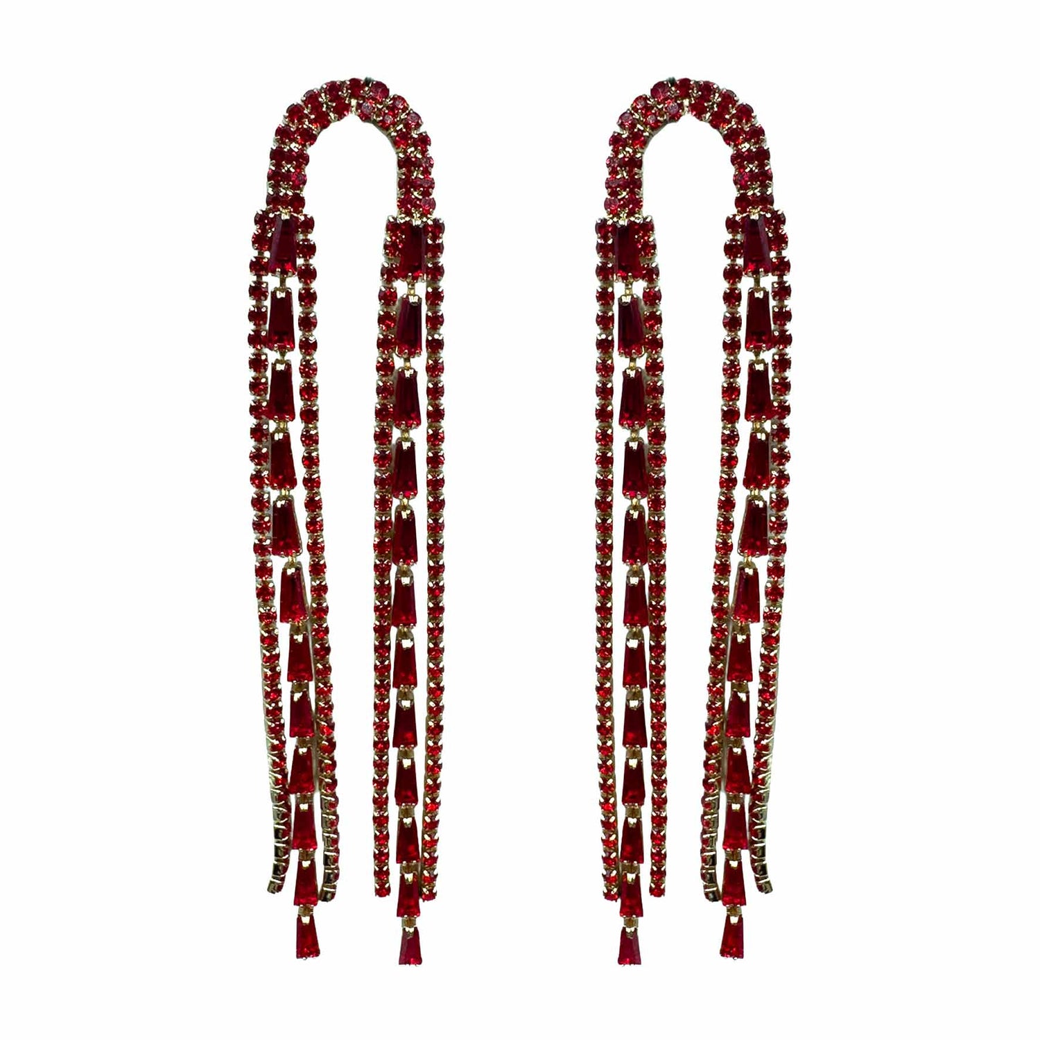 Palestro Milano Orecchini Gold - Rosso Cascata &amp; Arco