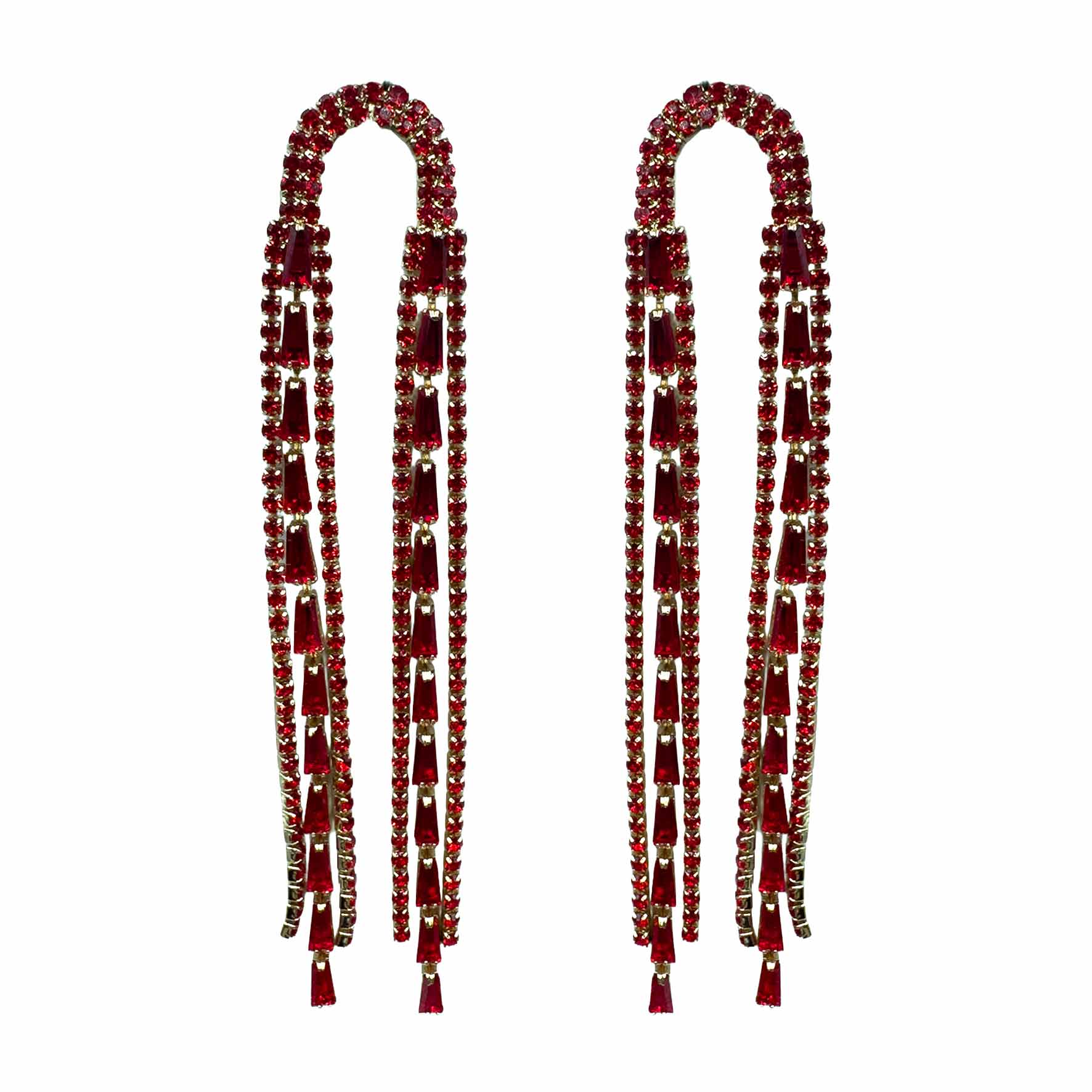 Palestro Milano Orecchini Gold - Rosso Cascata &amp; Arco
