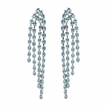 Palestro Milano Orecchini Silver Cascata di Gemme