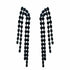 Palestro Milano Orecchini Silver -Black Cascata di Gemme