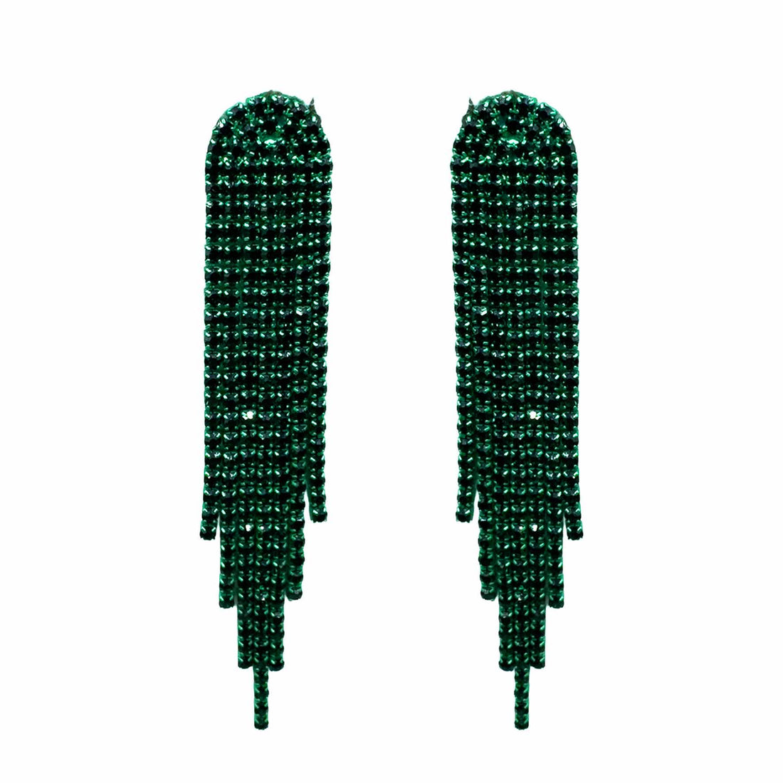 Palestro Milano Orecchini Verde Cascata di Pietre