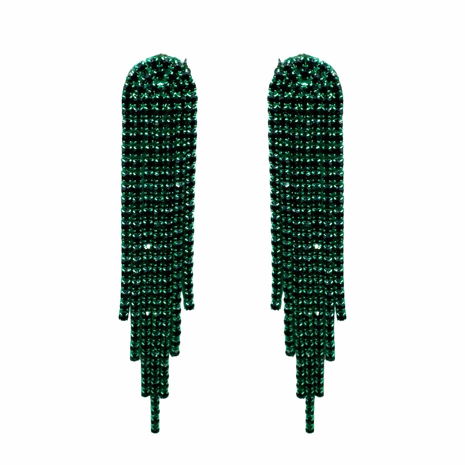 Palestro Milano Orecchini Verde Cascata di Pietre