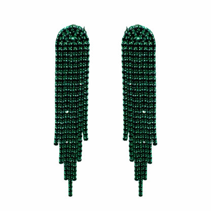 Palestro Milano Orecchini Verde Cascata di Pietre