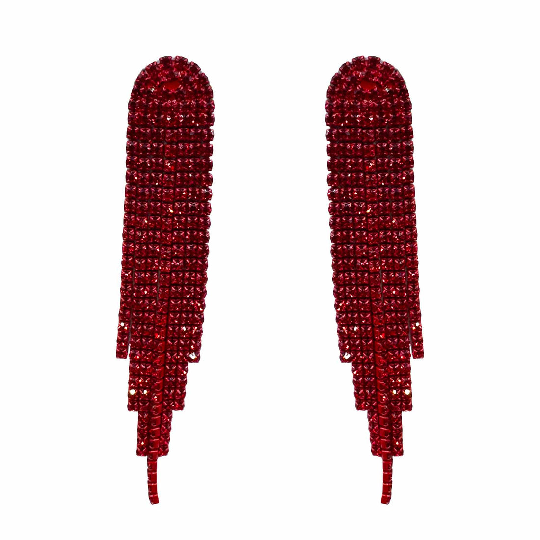 Palestro Milano Orecchini Rosso Cascata di Pietre