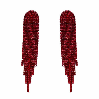 Palestro Milano Orecchini Rosso Cascata di Pietre