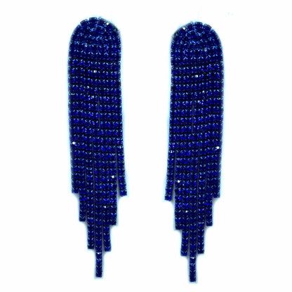 Palestro Milano Orecchini Blu Cascata di Pietre