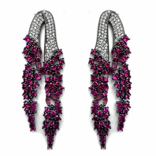 Cascata fucsia di pavè