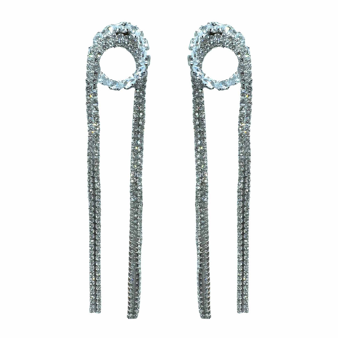Palestro Milano Orecchini Silver Cerchio &amp; Cascata