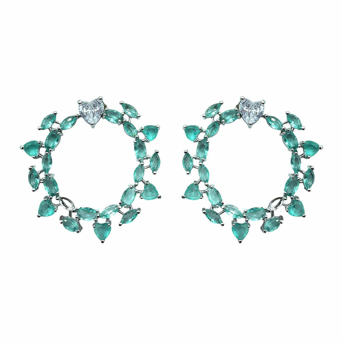 Palestro Milano Orecchini Cerchio celeste prezioso