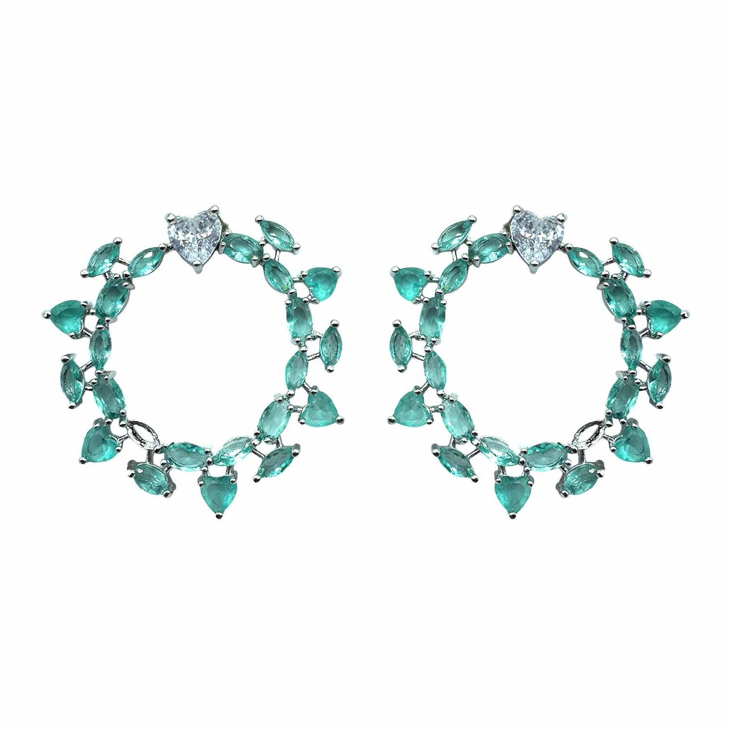 Palestro Milano Orecchini Cerchio celeste prezioso