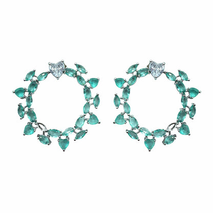 Palestro Milano Orecchini Cerchio celeste prezioso