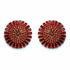 Palestro Milano Orecchini Base Gold - Rosso Cerchio Magico di Cristalli