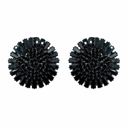 Palestro Milano Orecchini Base Dark - Black Cerchio Magico di Cristalli