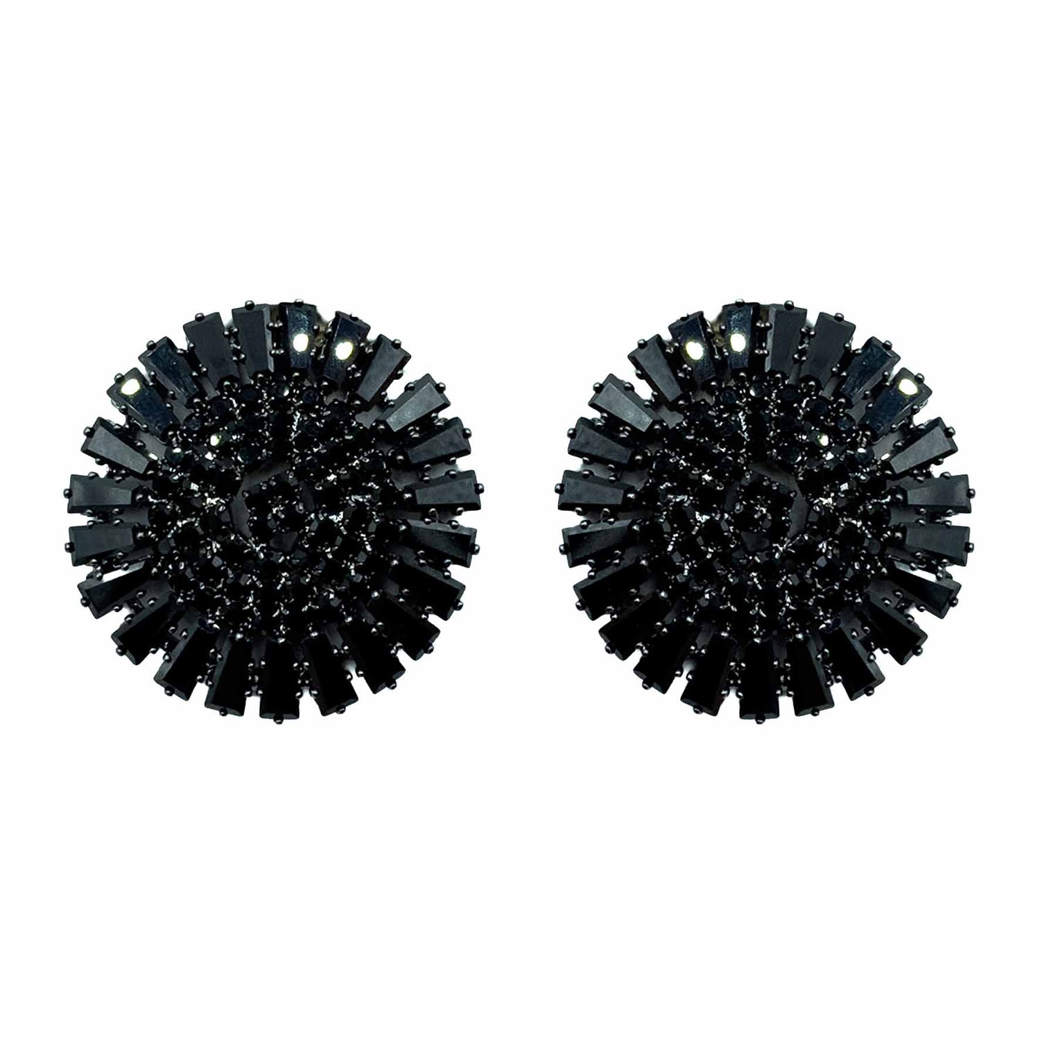 Palestro Milano Orecchini Base Dark - Black Cerchio Magico di Cristalli