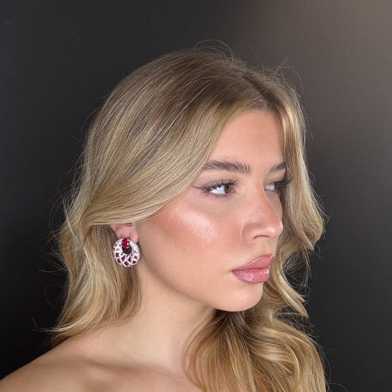 Cerchi di pavè fucsia