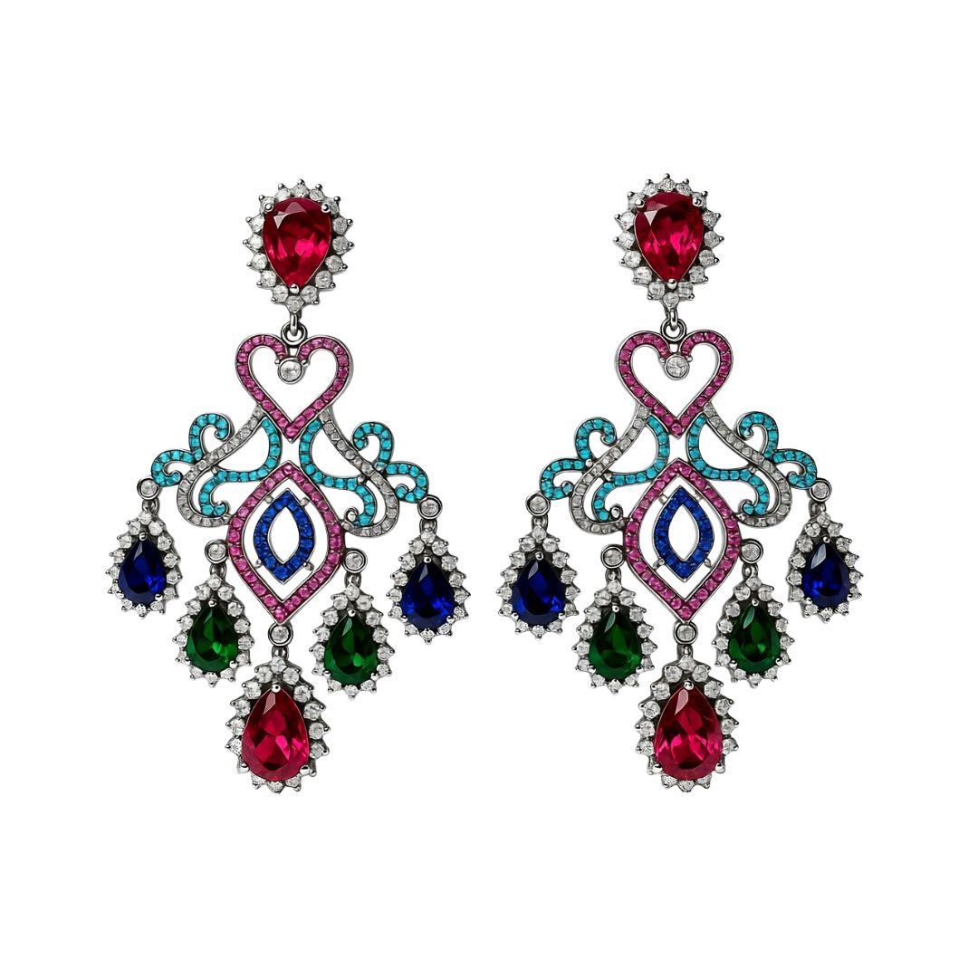 Palestro Milano Dark - Rubino Verde Smeraldo Chandelier