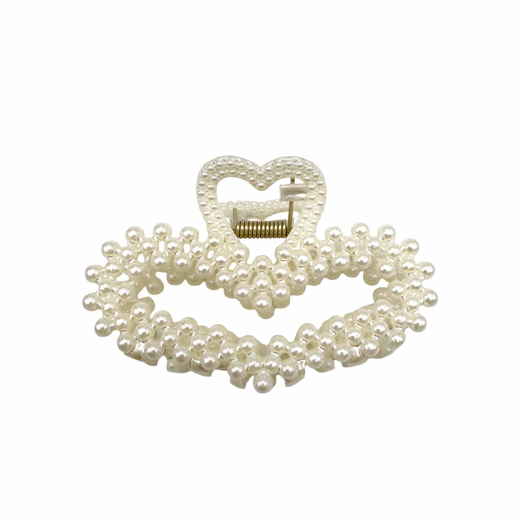 Clip Cuore Perline