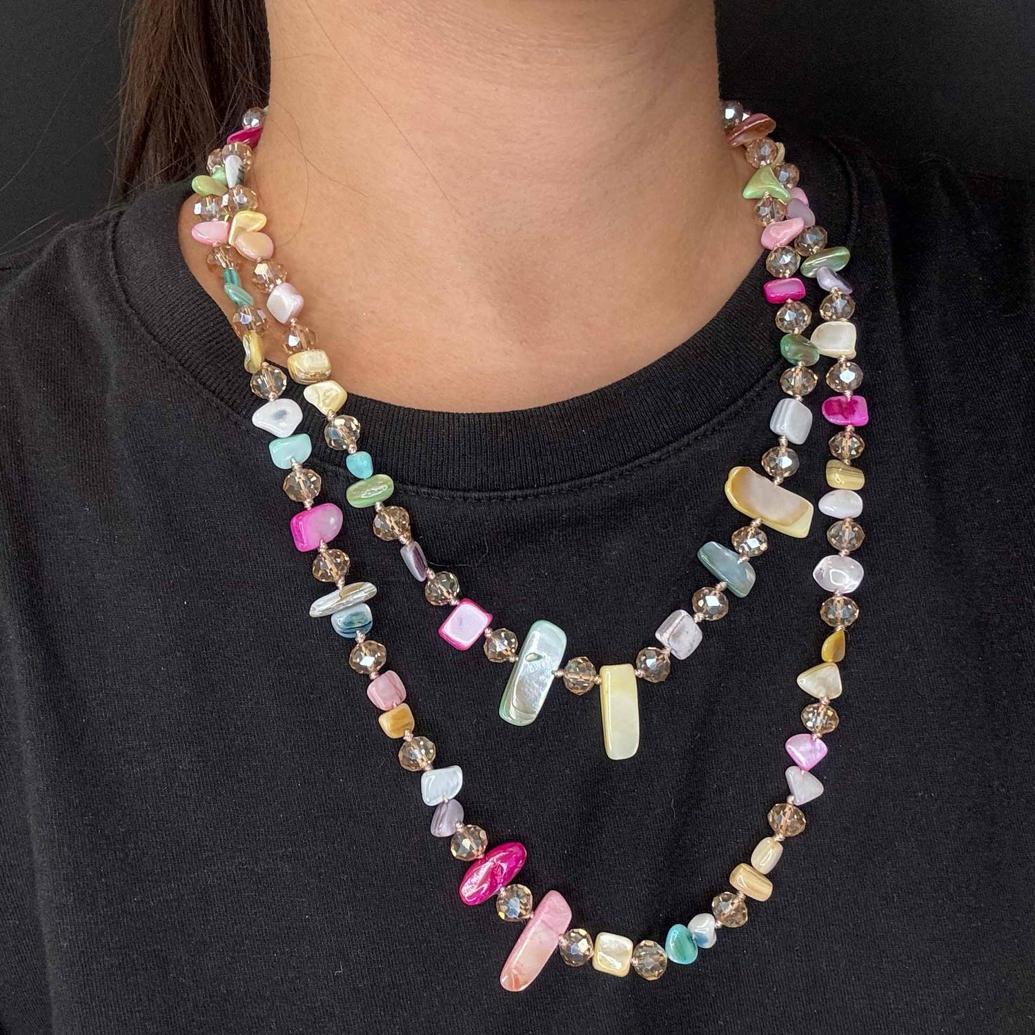 Collana di Mini Pietre Colorate