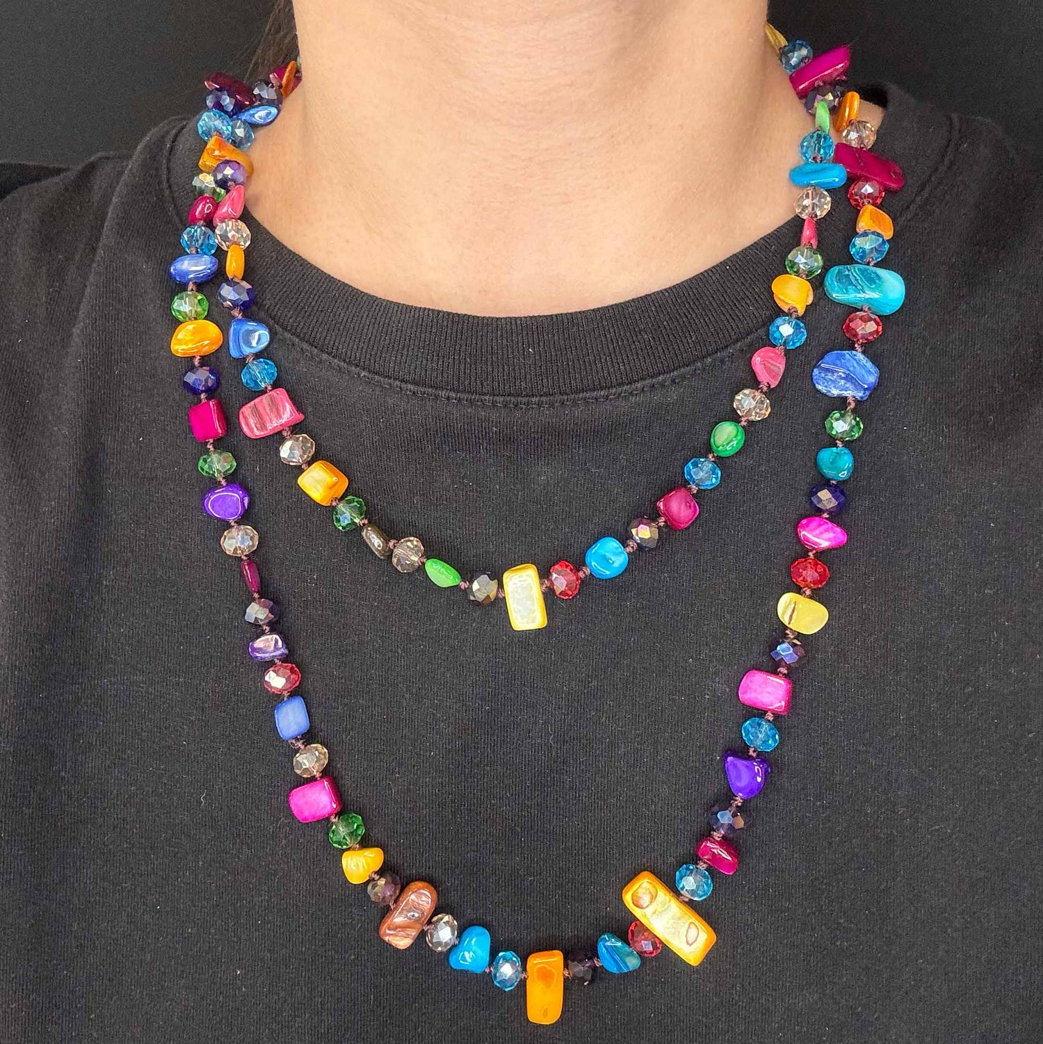 Collana di Mini Pietre Colorate