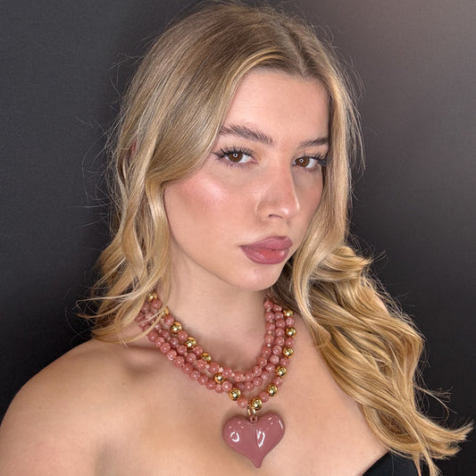 Collana a Cuore e Perle