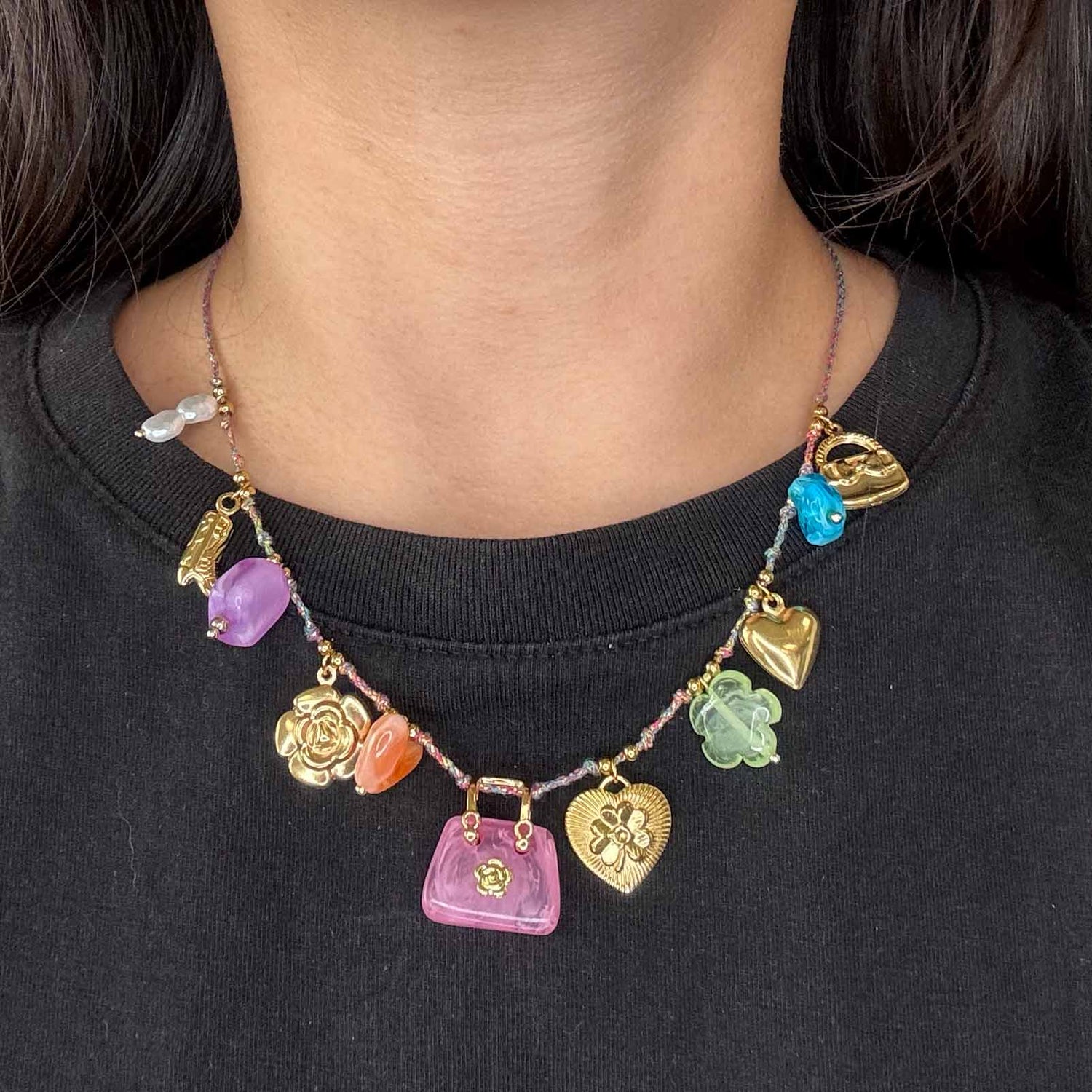 Collana Charms &amp; Borsette