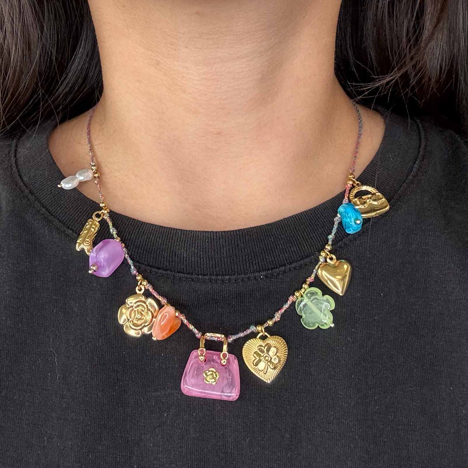 Collana Charms &amp; Borsette
