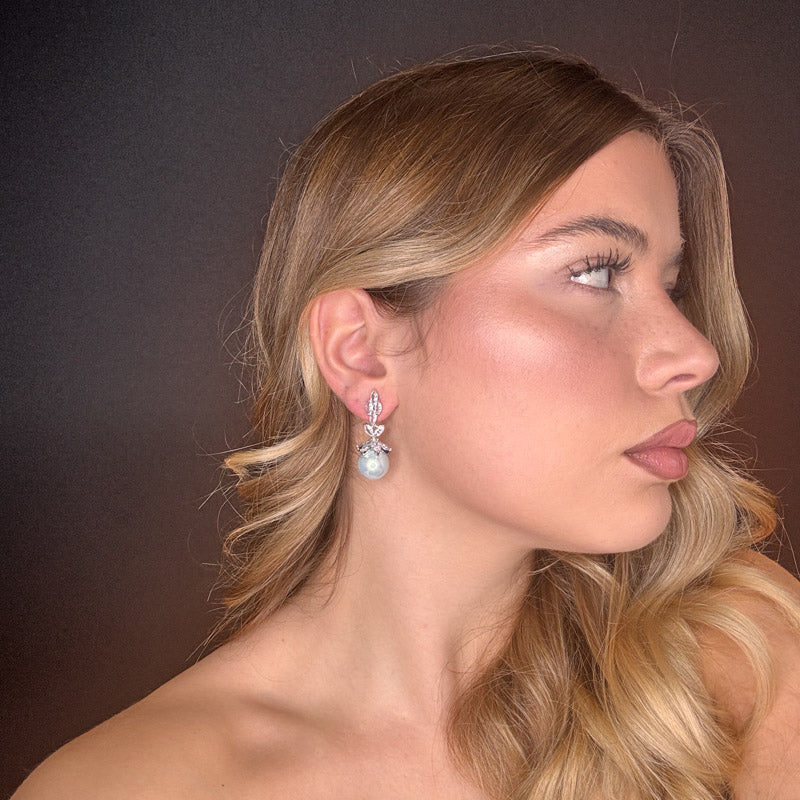 Palestro Milano Orecchini Cristalli &amp; Perle