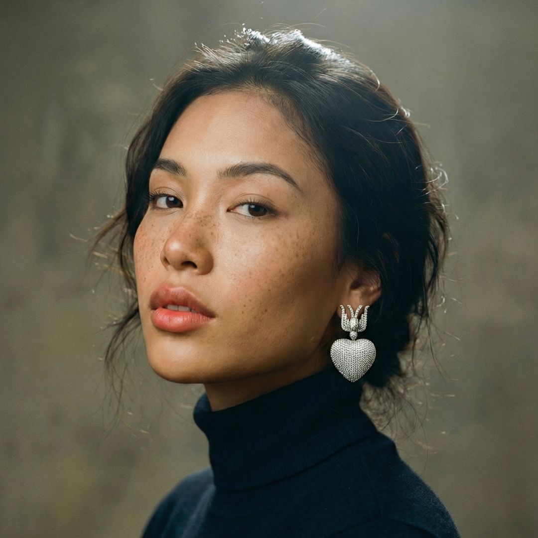 Palestro Milano Orecchini Cuore in Volo