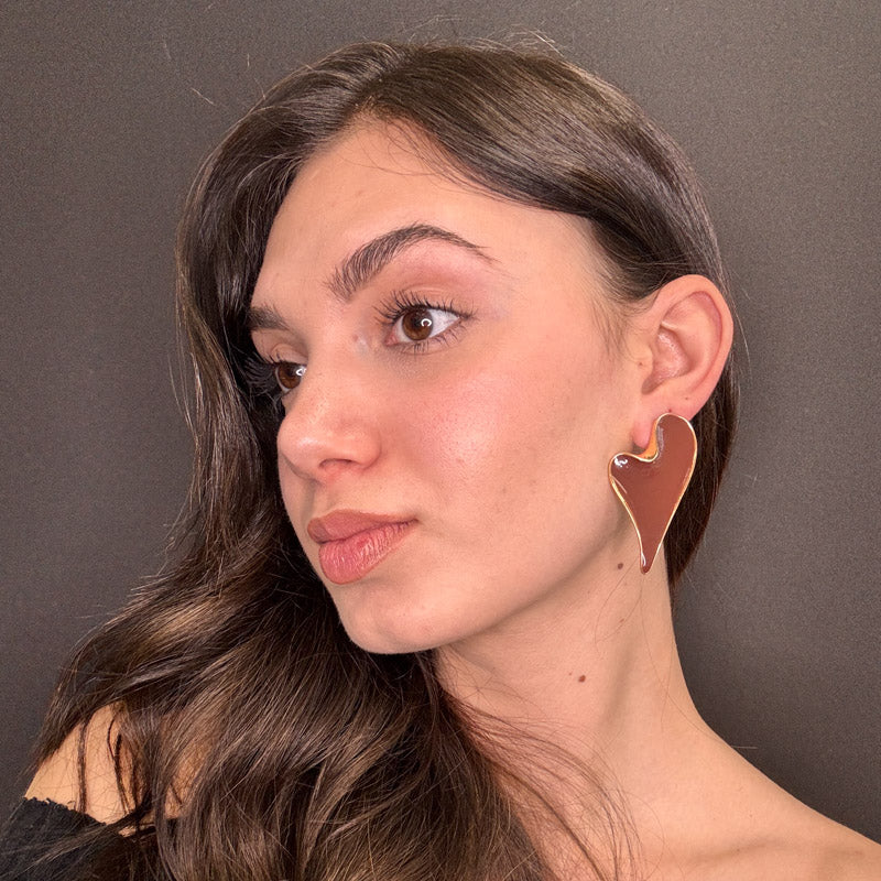 Palestro Milano Orecchini Cuore Pendente