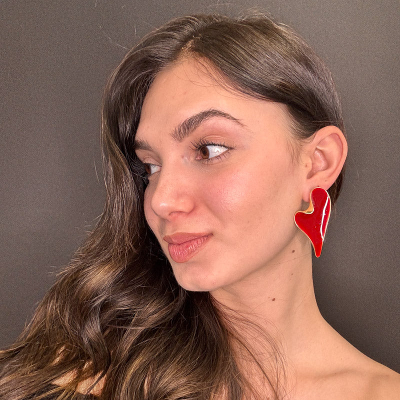 Palestro Milano Orecchini Cuore Pendente