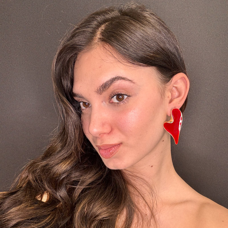 Palestro Milano Orecchini Cuore Pendente