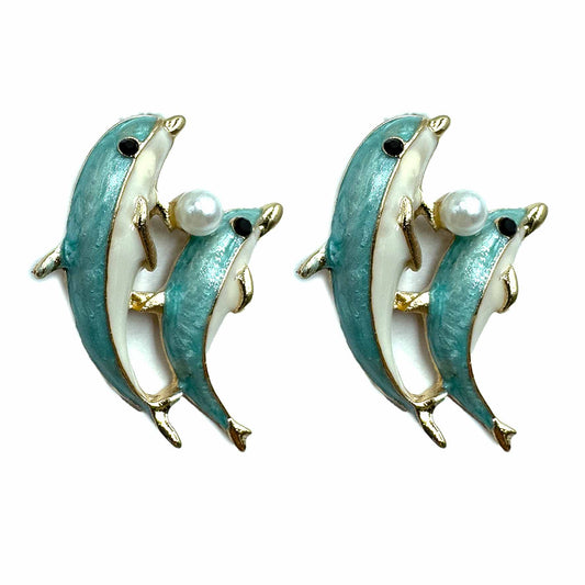 Delfini con perlina
