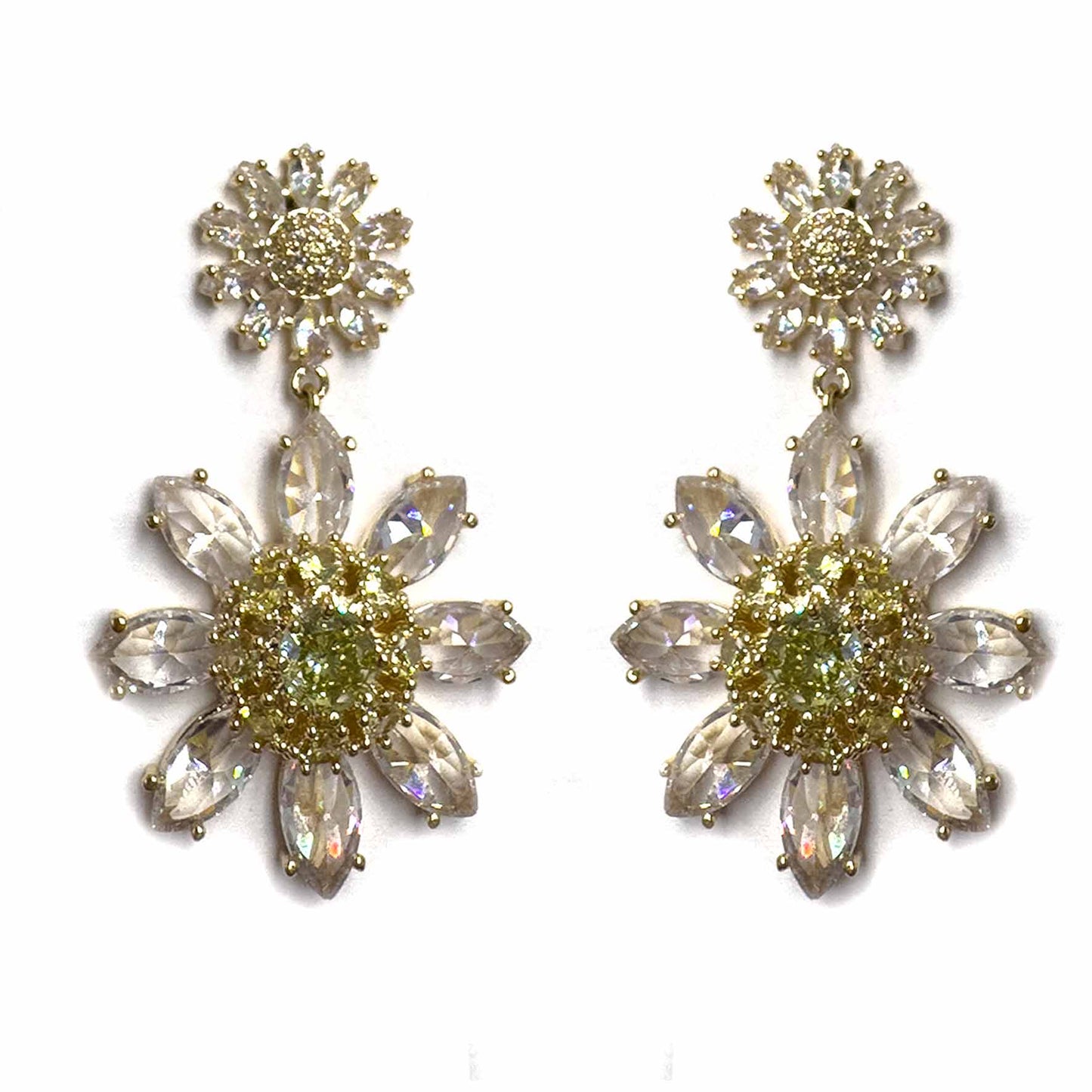 Doppia margherita di cristalli