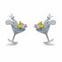 Palestro Milano Orecchini Silver Multi Drink di Pavè