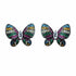 Palestro Milano Orecchini Dark - Multicolor Gemma Silver Farfalla & Gemma
