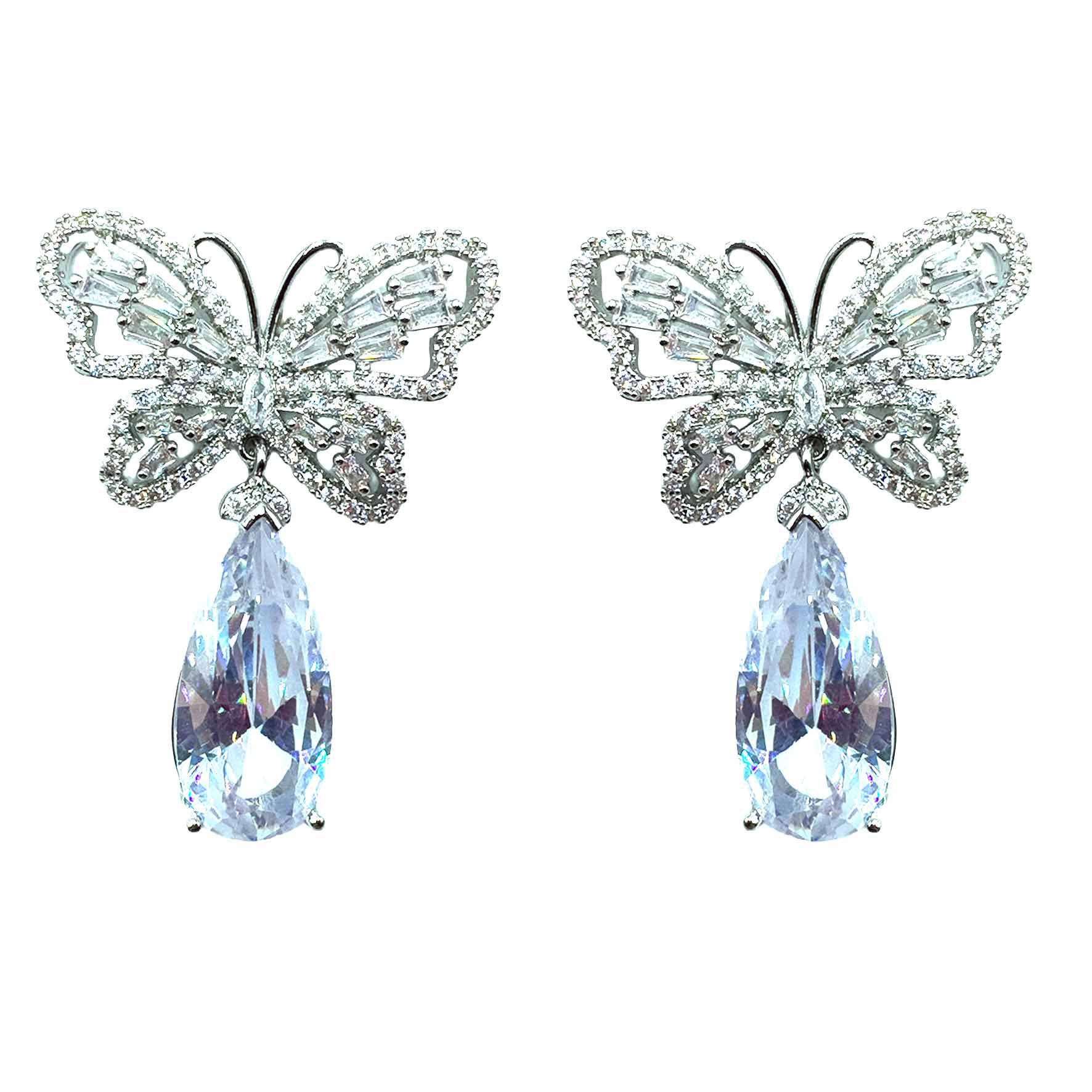 Palestro Milano Orecchini Total Silver Farfalla &amp; Goccia