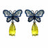 Palestro Milano Orecchini Dark - Blu Goccia Gialla Farfalla & Goccia