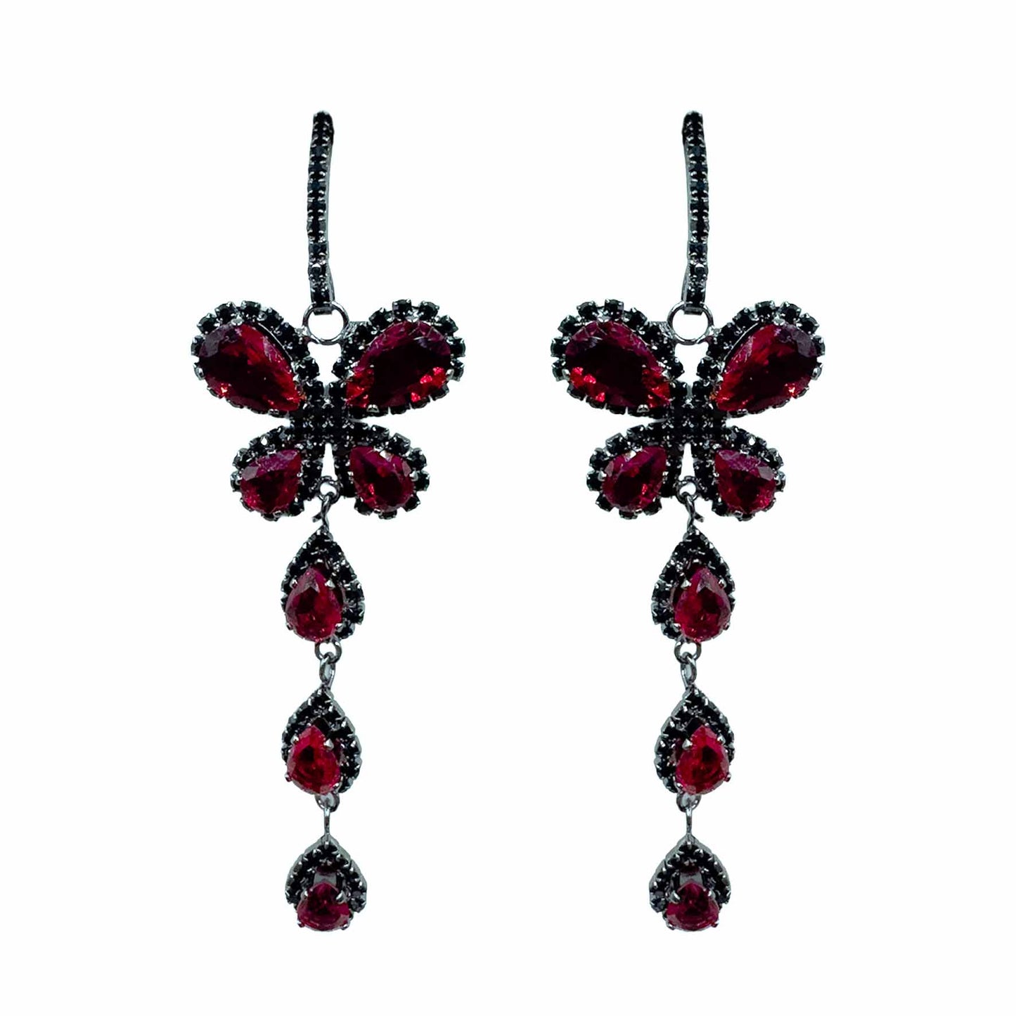 Palestro Milano Orecchini Farfalla di Rubino