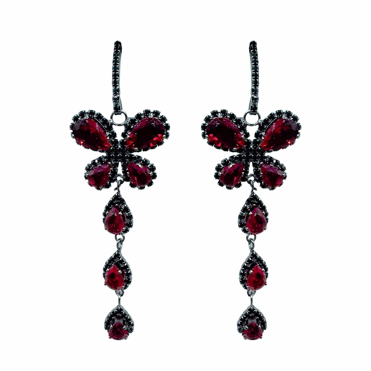 Palestro Milano Orecchini Farfalla di Rubino