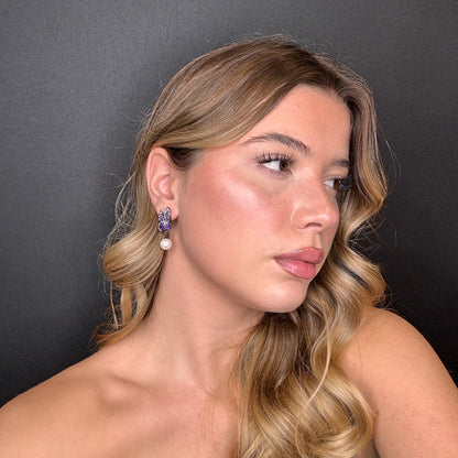 Palestro Milano Orecchini Farfalline con Perla