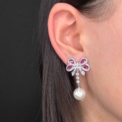 Fiocchettino Silver con Perla Bianca
