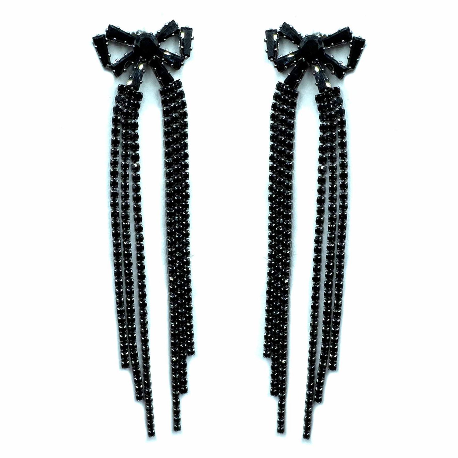 Palestro Milano Orecchini Black Fiocco &amp; Cascata
