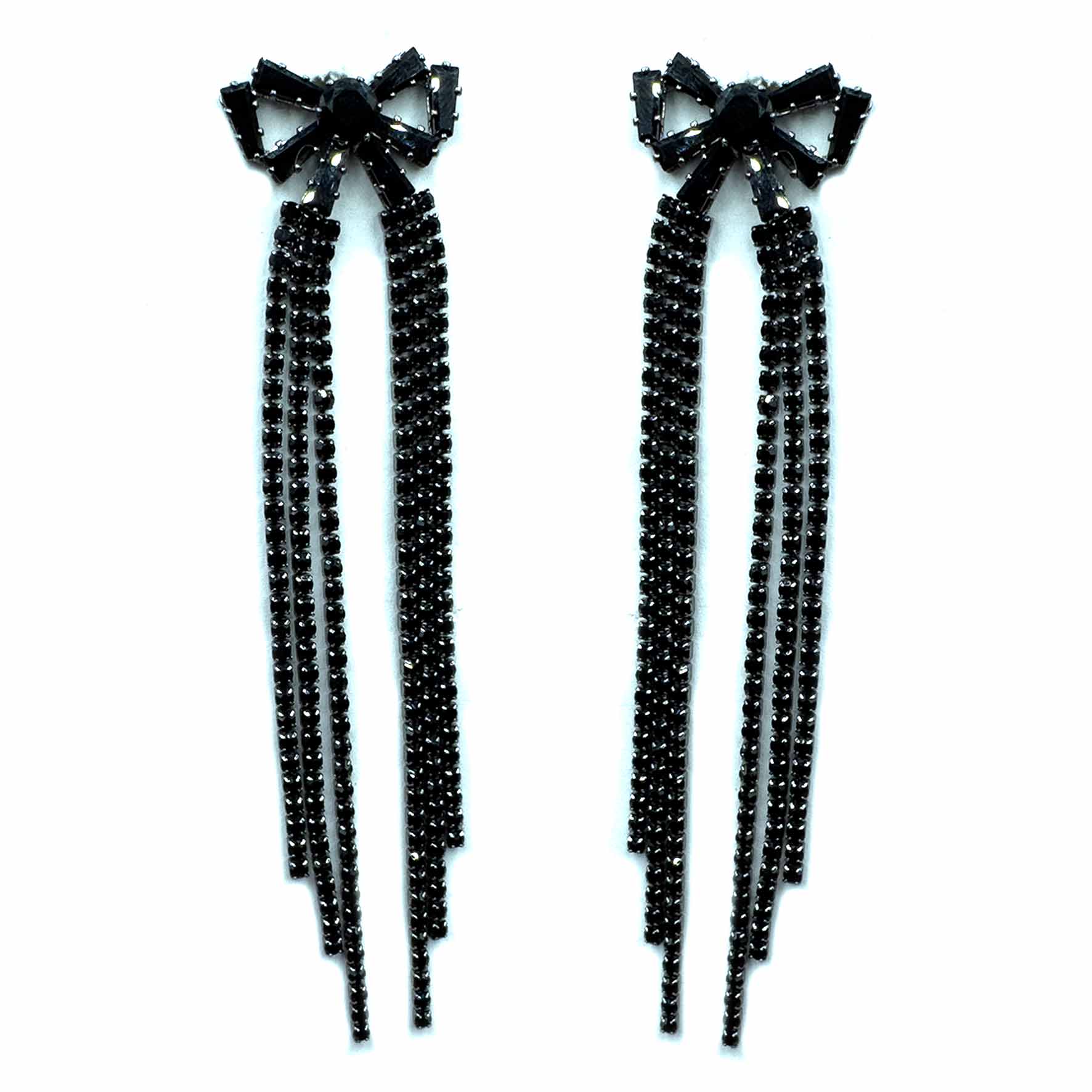 Palestro Milano Orecchini Black Fiocco &amp; Cascata