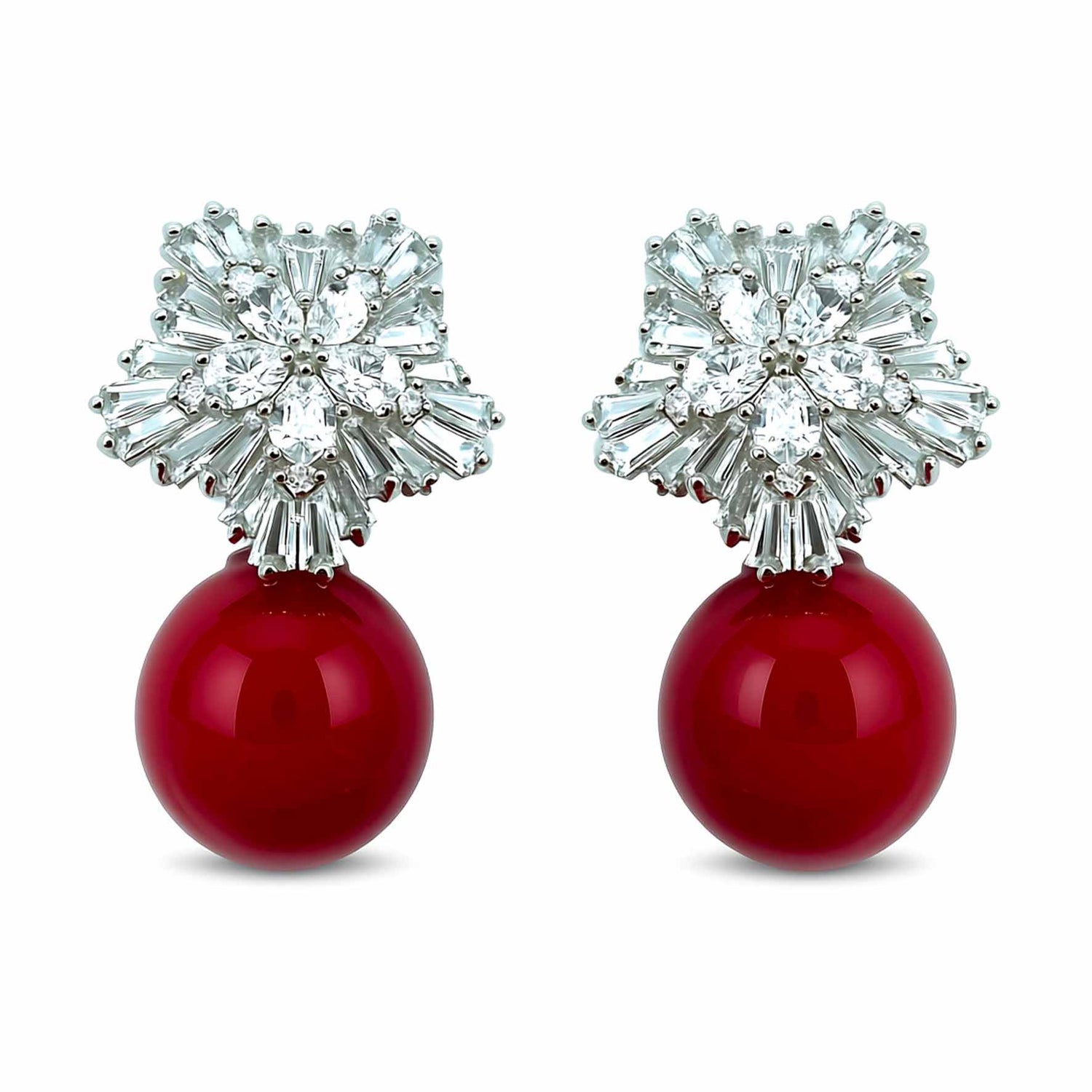 Palestro Milano Orecchini Fiocco di Neve perla