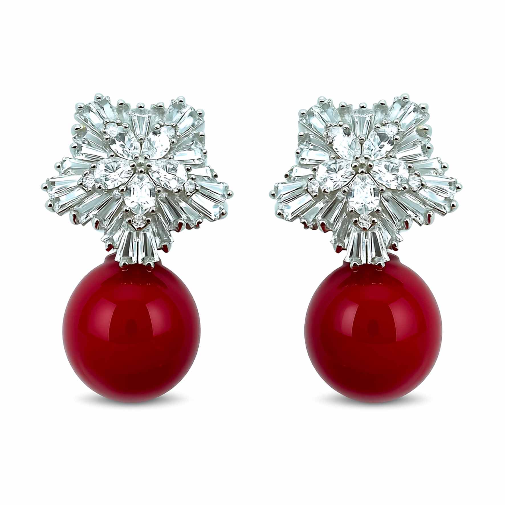 Palestro Milano Orecchini Fiocco di Neve perla